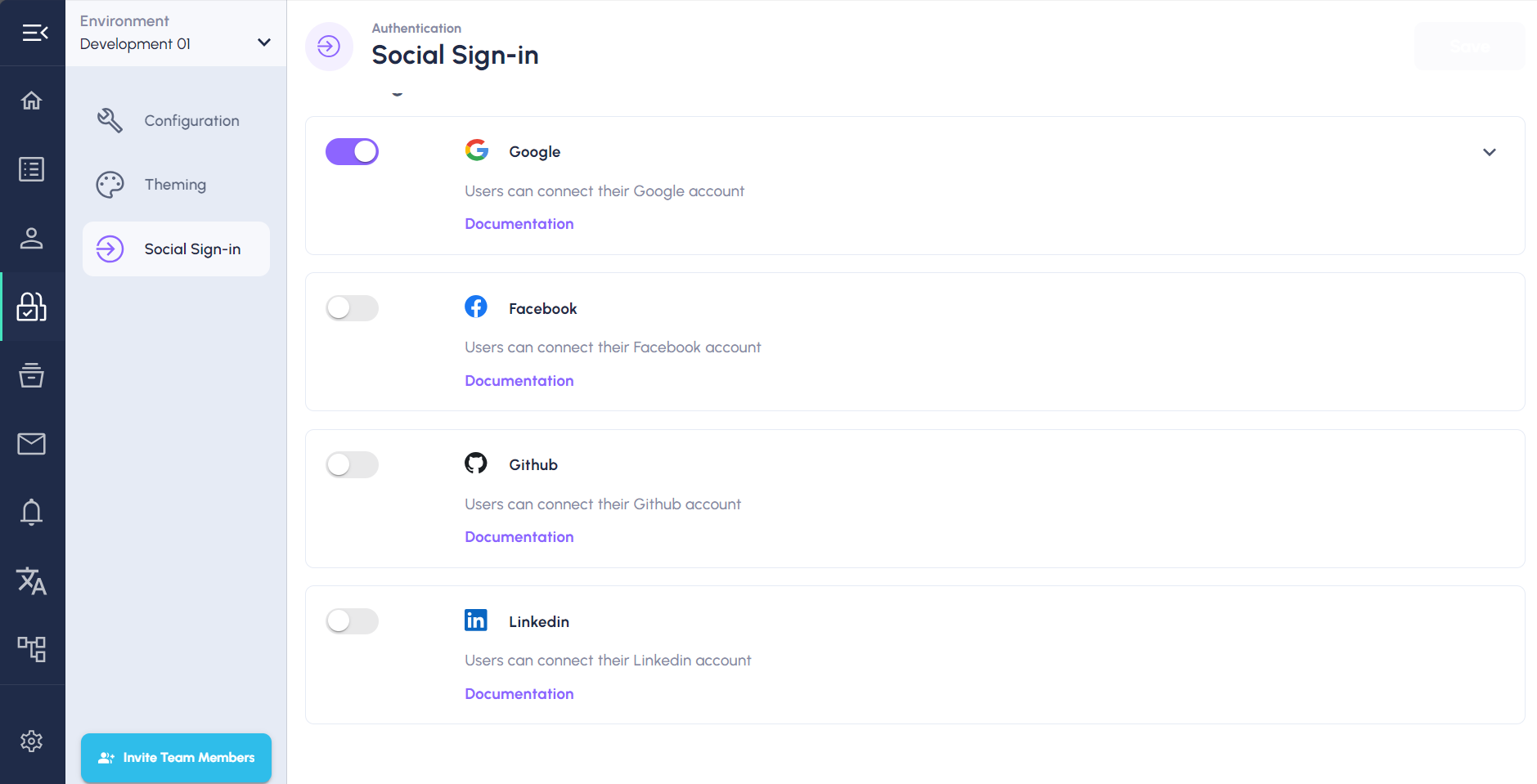 Social Sign-ins